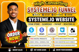 create a sales funnel that converts with systeme io, clickfunnels, stan store