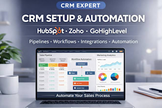 setup and automate crm workflows using hubspot zoho gohighlevel