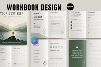 design and format self help workbooks, journals, ebooks, and lead magnets