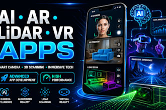 build ai camera app, ar app, lidar scanner app, lidar scanner app, vr app