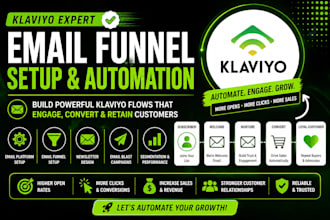 be your klaviyo expert email funnel setup newsletter design email platform setup