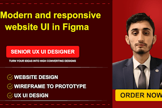 design a modern and responsive website UI in figma