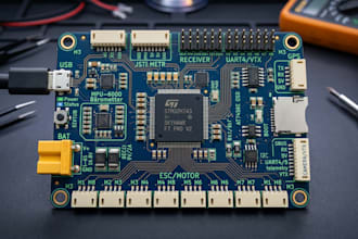 develop stm32f405 f743 flight controller and 6s 8s esc hardware design