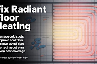 fix radiant floor heating design and improve heat distribution