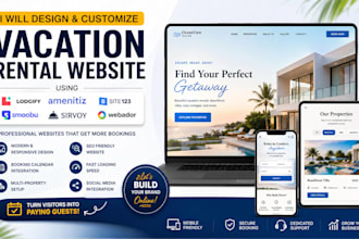 design lodgify amenitize site123 smoobu sirvoy  webador vacation rental website