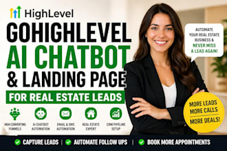 gohighlevel landing page aichatbot virtual assistance real estate ghl a2p funnel