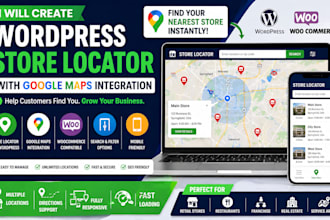 build store locator for wordpress with google map and woocommerce