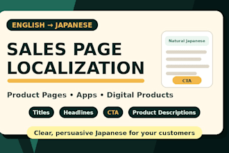 localize your sales page into japanese