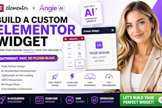build a custom elementor widget wordpress website design using angie ai develop
