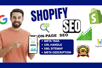 do on page SEO of wordpress and shopify, meta tags, and image alt tags