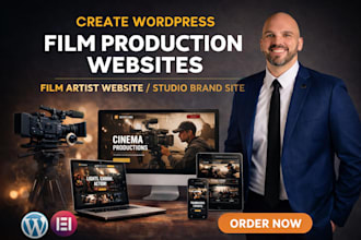 create wordpress film production website film artist website studio brand site