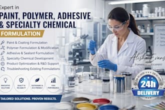 prepare paint, polymer, adhesive and specialty chemical formulation