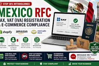 setup mexico rfc and vat for shopify amazon and ecommerce store