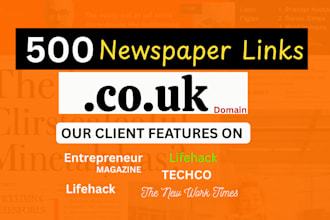do 500 links from UK newspaper the mirror and co uk domains