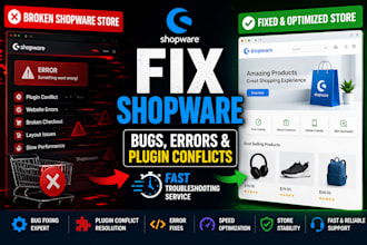 fix shopware website issues shipping bugs conflicts fast troubleshooting service