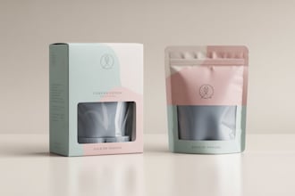 create modern product packaging design with dieline