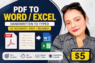 convert handwritten documents to word, excel, PDF accurately