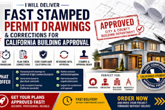 deliver fast california stamp permit support with corrections for city approval
