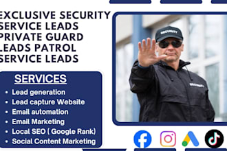 security guard leads event security leads patrol surveillance sales funnel