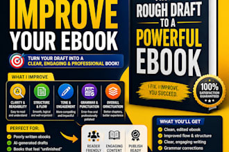 edit, rewrite or improve your ebook and business ebook