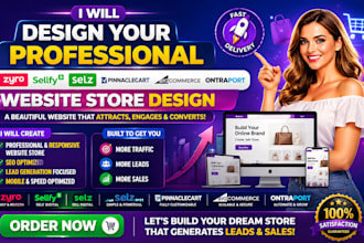 develop sellfy pinnaclecart selz zyro bigcommerce ontraport website store design