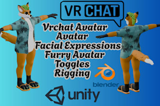 create custom vrchat avatar 3d furry model vr chat avatar furry avatar vrc model