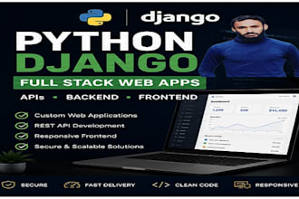 build python django web apps, apis and automation scripts