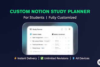 create a custom notion study planner, notion template