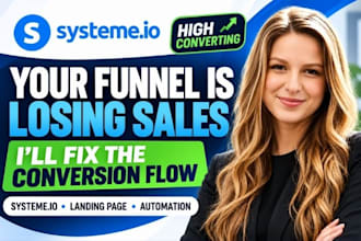 build high converting systeme io sales funnel optin landing page automation CRM