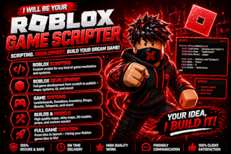 be the scripter for your roblox game, roblox developer
