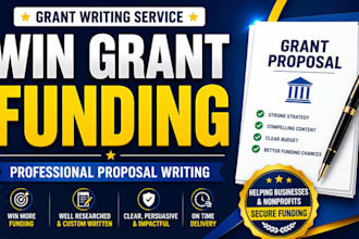 write a proffesional grant proposal for your business or non profit