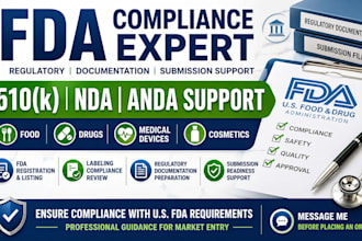 assist with fda compliance, labeling review and regulatory submission support