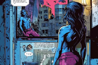 draw comic book illustration with comic book illustrator