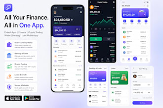 do secure fintech app, finance, crypto trading, wallet, banking, loan mobile app