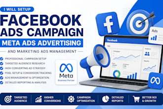 setup facebook ads campaign meta ads advertising and marketing ads management