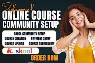 setup skool community skool online course creation kajabi katra course upload