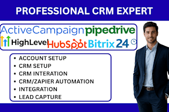 setup hubspot activecampaign mondaycrm gohighlevel pipedrive automation bitrix24