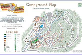 create interactive 3d illustrated campground map or resort site plan