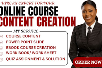 create online course content, course curriculum, online course creation