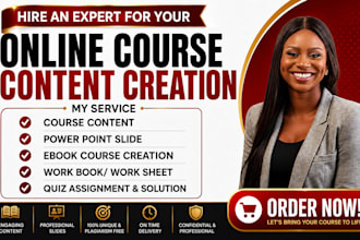 create online course content, course curriculum, online course creation