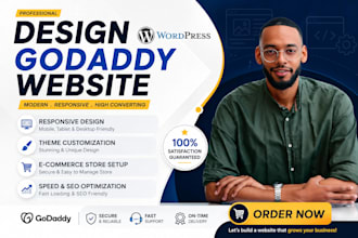 godaddy website design develop godaddy website redesign godaddy wordpress seo