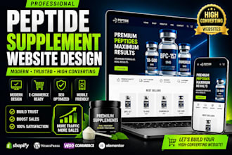 design peptides website supplement website nutraceutical website peptides store