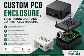 design custom pcb enclosure, electronic case and 3d printable housing solidwork