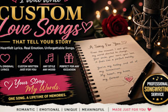 write you a custom song for your special romantic occasion