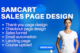 build samcart sales page clickfunnel landing page online course