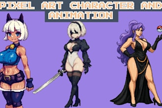 do nsfw pixel art game retro pixel art character pixel animation 2d sprite sheet