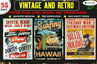 vintage poster retro comic illustration retro travel flayer design movie poster