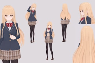 do koikatsu character modding, vrchat avatar, anime 3d model custom game modding