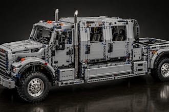 design 3d truck lego model, aircraft lego model, house model with instructions