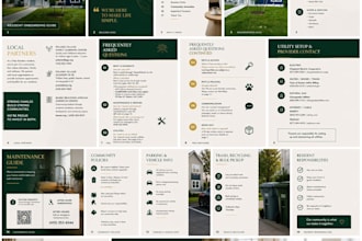 design a luxury magazine style welcome packet or business brochure